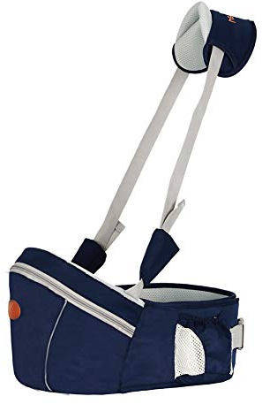 Babytrage Rucksack mit abnehmbaren Hipseat Infant Rucksack Front Carrier Ideal für 0-3 Jahren Kleinkind Carrier, Baby Holder Dunkelblau Einheitsgröße