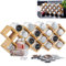 Gadgy Porta Spezie per Cucina Legno | 18 Barattoli Porta Spezie Incluso | Portaspezie Bamboo | Organizer Spezie | Organizzatore Cucina | Porta Spezie con Barattoli etichette