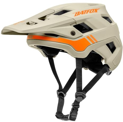 BATFOX Bike Helmet, Mountain Bike Helmet for Men Women Adults Youth (Khaki, L(58-61CM))