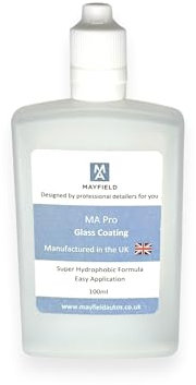 Mayfield Glass Coating – 100ml - Windscreen, Car, Hydrophobic, Glass, Plastic, Safety, Rain, Beading