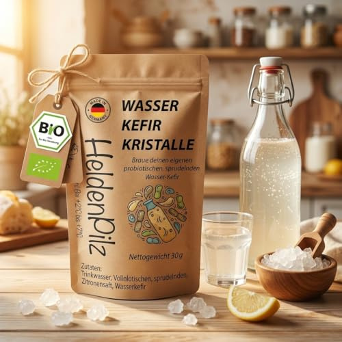 Kit di Kefir Fai da Te Con Fungo di Kefir - Confezione Completa Con Cristalli Attivi Giapponesi, Cultura Potente per un Avvio Perfetto