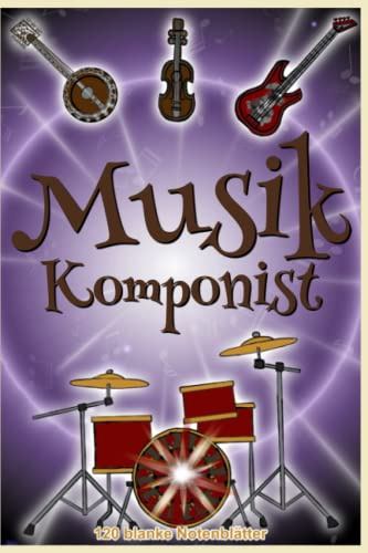 Musik Komponist: 120 blanke Notenblätter