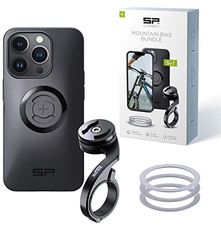 SP CONNECT Mountain Bike Bundle |SPC+| kompatibel mit iPhone 14 Pro | Handyhalter für Mountainbike| Mountainbike MTB Handy Halterung Gadget