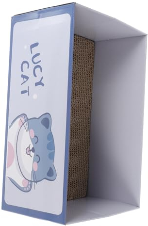 Yardwe Cat Scratching Board Aus Wellpappe Lustiger Kratzbaum Für Katzen Spielen Und Ausruhen Deckel Zufällige Muster Schützt Möbel Und Böden
