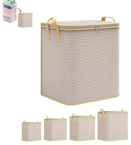 Cesto portabiancheria pieghevole, borsa di stoccaggio extra large resistente, cesto per vestiti sporchi con manici estesi per riporre vestiti e giocattoli in camera da letto e bagno (Caffè, XL)