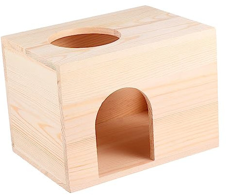 HANABASS Mangeoire Bois pour Écureuil Et Cabane pour Cochon Maisonnette De Nourriture pour Petits Animaux