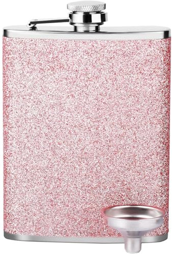 XBFOCNH Fiaschetta Tascabile con Imbuto, 7 oz Fiaschetta per Liquori in Acciaio Inossidabile Portatile Fiaschetta per Arrampicata/Campeggio/Barbecue/Bar/Feste