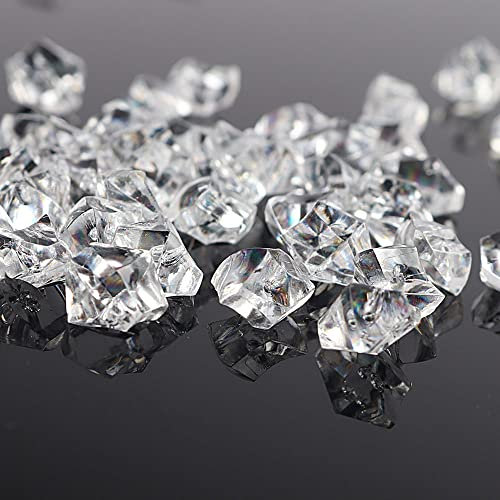 50 g di perle di cristallo, perle acriliche, perline irregolari, cubetti di ghiaccio finti, perline in plastica acrilica, cubetti di ghiaccio in acrilico, per vasi riempitivi, decorazioni per