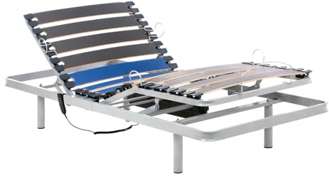 Geriafy - Letto Elettrico Regolabile | 90x200 cm | Rinforzato e Compatto | Telecomando via Cavo