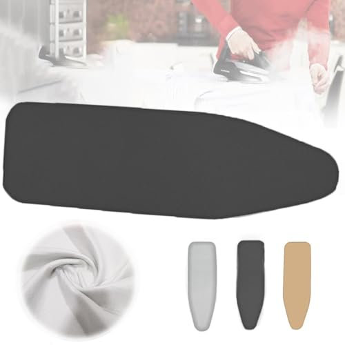 YCBTPS Ersatz Bezug Für Bügeltisch, Bügelbezug Standardgröße 81X30 92X33 97X33 110X35 122X38 137x45cm, Bügelbrettbezug Mit Baumwolle Polsterung(Black,92x33cm(36x13in))