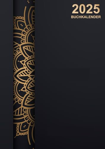 Buchkalender 2025: Kalenderbuch 1 tag 2 seiten , großformat A4 | Tagesplaner 12 monate von Januar bis Dezember .