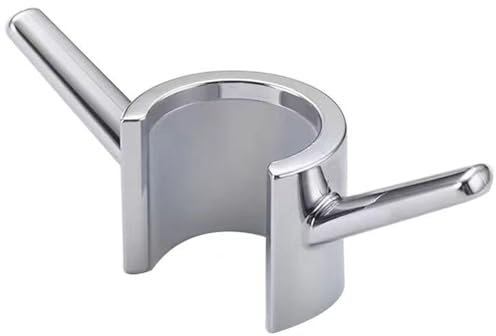 KIIFENG Lot de 2 crochets de barre de douche faciles à installer sans perçage nécessaire pour économiser de l'espace pour serviettes et luffas