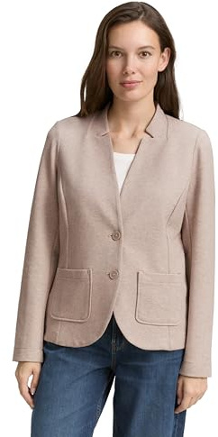 TOM Tailor 1038703 Blazer, 38330-Mezcla de Color Topo Suave, XS Mujeres, 38330 - Mezcla de Topo Suave, XS