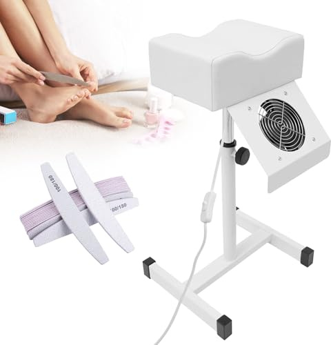 Mobile Pediküre Stuhl, Beinauflage Fußstütze Nagelstaubsauger Tisch Mit Fußstütze Hocker Höhenverstellbar 48-80CM Pediküre Stuhl Fußpflege Nagel Salon Für Schönheitssalon Nagelstudio