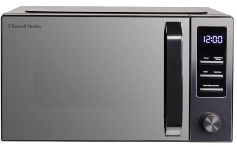 Russell Hobbs Digital Microwave 23 Litre 900W Dark Steel with 8 Auto Cook Menus & Defrost Function, 5 Power Levels, Integrated Timer, Mirror Door & Easy Clean RHM2372DS