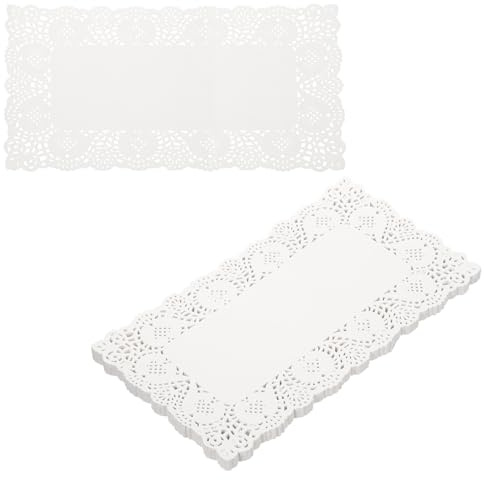 QUARKZMAN 150Stk. Tortenspitzen 30x19cm Rechteckig Dekoratives Tortenpapier