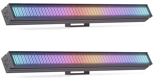 768 LED Barre Wallwasher Lumière à Pixels Longs avec dmx Contrôle, 200W RGBW Stroboscopique Lumière à Effet Lumière de Scène pour DJ Discothèque Fete Effets, 2 pièce