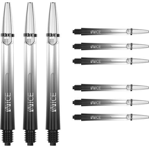ONE80 Proplast Vice Dart Shafts 3er Set – Kunststoff Dartschäfte mit Federring – stabil & präzise – Vice-Grip-System für festen Flight-Sitz Schäfte Set