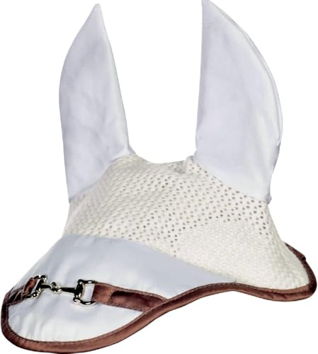 HKM Golden Bit Fliegenhaube, Weiß, Vollblut