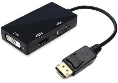 Cavo di conversione monitor 3 in 1 Displayport DP a HDMI-compatibile DVI VGA adattatore 1080P for proiettore TV laptop PC Display Port convertitore connettore cavo linea di conversione display