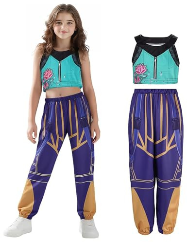 SARYLI Disfraz de Cosplay Animes para Niños, Carnavals Disfraz Hunteres Niña, Disfraces Z-oey Niña, Animes Cosplay Costume, para Carnavals, Halloween, Fiestas y Actuación Escénica (140)