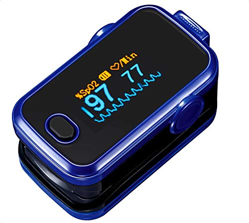 Doigt oxymètre SPO2 de pouls Moniteur de fréquence cardiaque avec écran OLED Couleur bleu