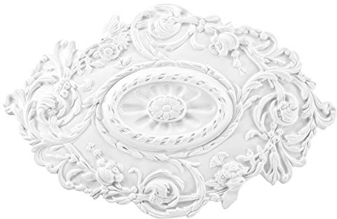 1 Rosetta Stucco Rosette Decorative Decorazione Rosetta da Soffitto Parete Antiurto 50x75cm, R119