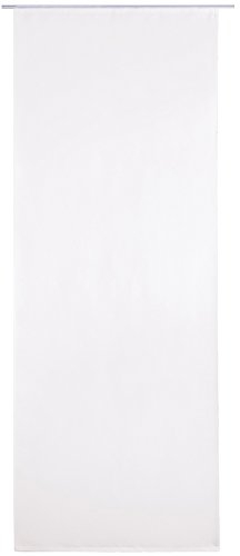 Bestlivings Flächenvorhang Blickdicht 60x245cm, Schiebegardine als Raumteiler (Weiß) mit Klettband Befestigung inkl. Flächenvorhangtechnik und Beschwerungsstange