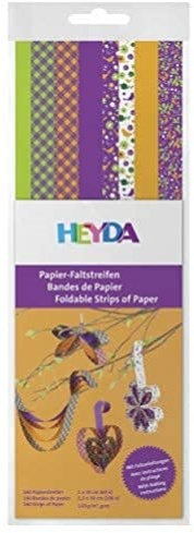 HEYDA Papier-Faltstreifen, violett/gr n, 130 g/qm