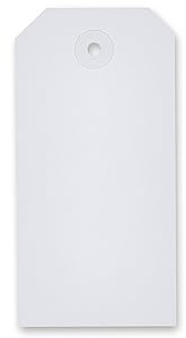 1.000 Hängeetiketten 60x120 mm weiß 5223020 Anhängeschilder Kartonetiketten Pappanhänger