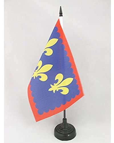 AZ FLAG bordsflagga Anjou province 21 x 14 cm - liten kontorsflagga änglar - Frankrike 14 x 21 cm