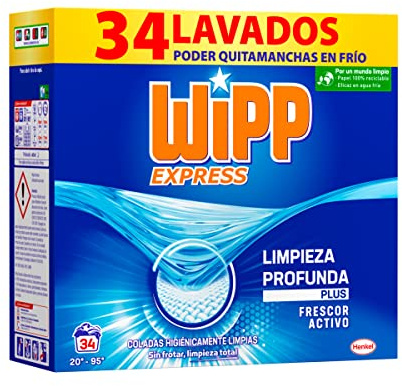 WIPP - Express Detergente Máquina Polvo Maleta 36 Cacitos