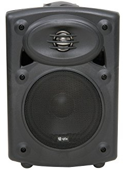 QTX | Amplified Stereo Speakers With Deep Bass Response | Black | 80W Max
