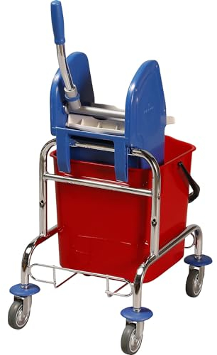 kaiserkraft | Nasswischwagen | 1 x 25-l-Fahreimer | Fransenmopp-Set