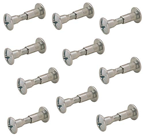 Gedotec Möbelschrauben M6 Hülsenschrauben Verbindungsschraube mit Hülse | Holzdicke 34– 41 mm | Schrankverbinder Stahl verzinkt | 10 Stück