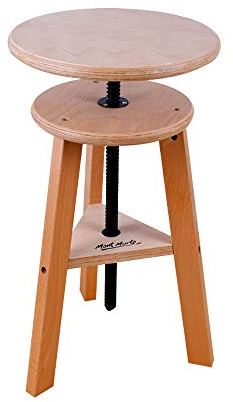 Mont Marte Signature Staffeleihocker, Verwendung als Stuhl, Beistelltisch oder Skulpturständer, einfache Höhenverstellung, Buchenholz