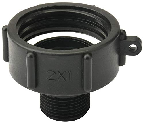 Drado Adaptador IBC S60 Conexión de tornillo para tanque de agua IBC 2 pulgadas por 1 pulgada