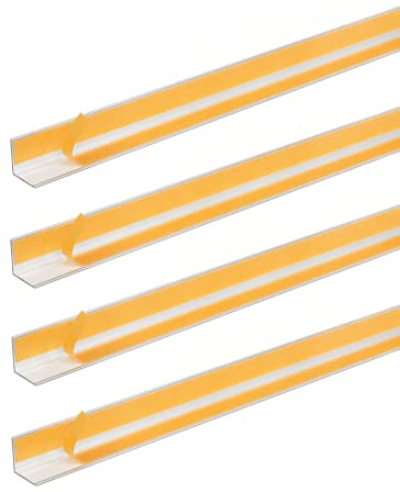 Alberts 423988 Winkelprofil | selbstklebend | Aluminium, silberfarbig eloxiert | 1000 x 20 x 20 mm | 4er Set
