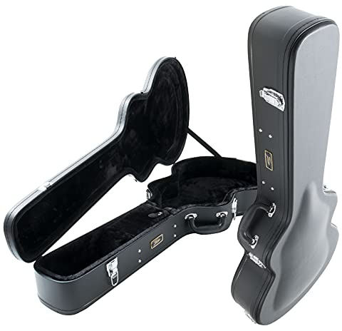 Fame 16 Archtop Case, Robuster Gitarrenkoffer, Wetterfest, Für E-Gitarren, Jazz/SemiHollow, Mit Polsterung, Zubehörfach, Besonders Stabil, Schwarz