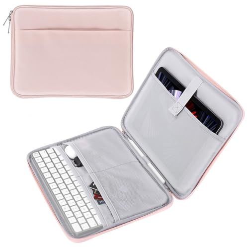 Moko Housse Tablette 9-11 Pouces Compatible avec iPad 10é Gén 10,9, iPad (A16) 11, Air 11, Pro 11,Galaxy Tab A9+ Plus 11/S9 FE,Tab M11 11, Sacoche avec Multi-Fentes, Pink