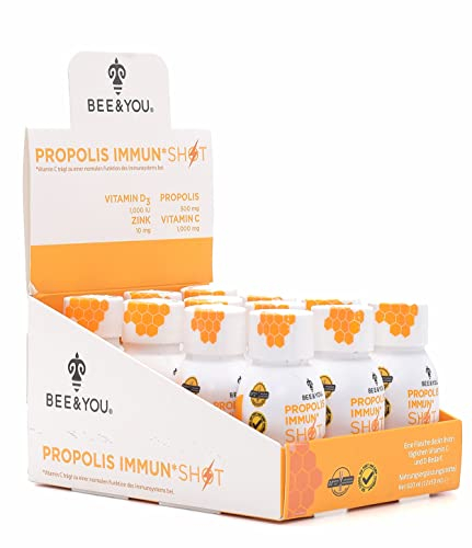 BEE&YOU Propolis Honigsirup, für Kinder mit Vitamin-C, Nahrungsergänzungsmittel für Kinder, 100% natürlich und ohne Zusatzstoffe, 33 internat. Auszeichnungen, 12 Zertifikate, Glutenfrei, ohne Zucker