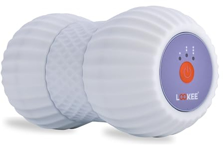 LOOKEE FlexiTwist A10 Vibrierender Erdnuss-Massageball | Erdnuss-Massageball-Roller für Tiefengewebepunkttherapie - Vibrationsroller Massagegerät zur Muskelerholung - Erdnuss-Therapieball - FSA/HSA