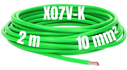 Kalitec 2m X07V-K 10 mm² Grün Verdrahtungsleitung - Flexible Aderleitung