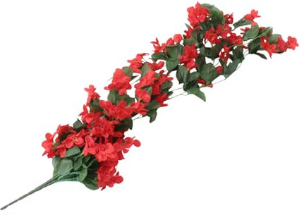 AOKWAWALIY Hochzeitsdekoration Kawaii Zimmer Dekor Blumengirlande Künstliche Blumenwand Grüne Reben Mohnblumen Künstlich Seidenblumen Hängende Rose Rosendekor Dekorative Rot Drinnen