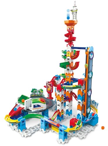 VTech Marble Rush – Super Sky Tower Set XL300 E – Interaktives Kugelbahn-Set – Für Kinder von 4-12 Jahren