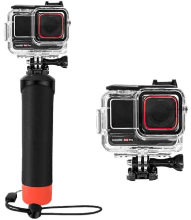 Wasserdichter Case&Floating Handgriff Kompatibel mit Insta360 Ace Pro, Schutz Unterwasser Tauchgehäuse Shell mit Halterung Zubehör für Insta360 Ace Pro