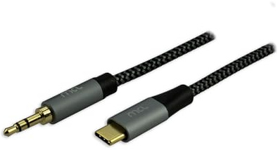 MCL Samar Câble Type C USB 3.1 mâle vers Jack 3,5 mâle tressé - 2m