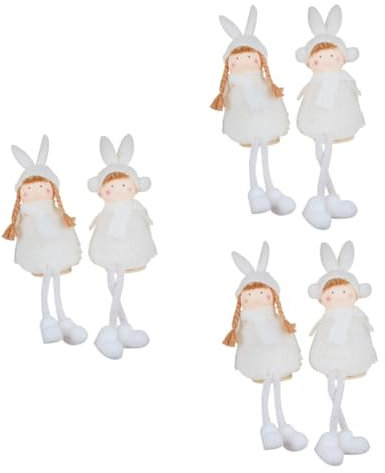 IMIKEYA 3 Sets Engelpuppe Dekoration Weihnachtsfest Engel Plüsch Engelpuppe Ornament Jungen Und Mädchen Weihnachtsdekor 2 Stück * 3