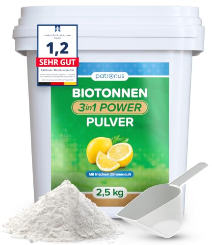 Biotonnenpulver bei Maden und Geruch 2,5kg [Vorteilspack] | Schutz vor Maden in der Mülltonne, verhindert Schimmel und Feuchtigkeit, biologisch abbaubar für kompostierbare Abfälle