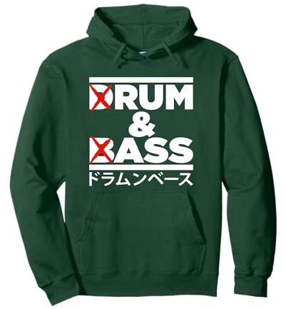 DRUM & BASS X BASSLINE RAVE TECHNO MUSIC - RUM N ASS Pullover Hoodie